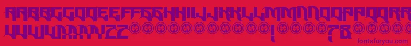 Reposed Font – Purple Fonts on Red Background