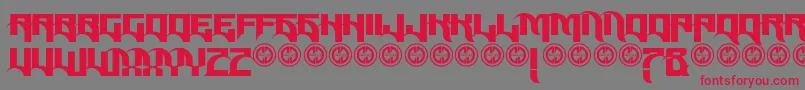 Reposed Font – Red Fonts on Gray Background
