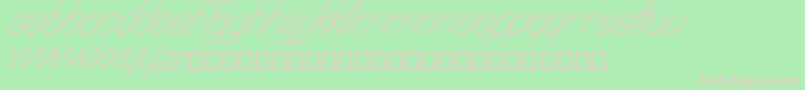 Astralia Font – Pink Fonts on Green Background