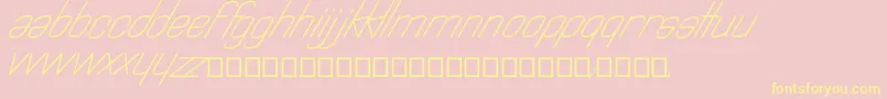 Astralia Font – Yellow Fonts on Pink Background