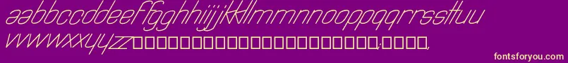 Astralia Font – Yellow Fonts on Purple Background