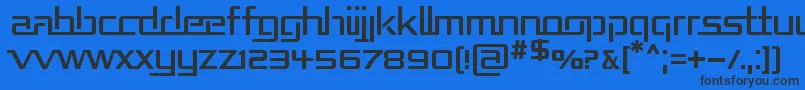 フォントREPUB    – 黒い文字の青い背景