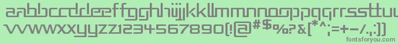 フォントREPUB    – 緑の背景に灰色の文字