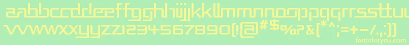 フォントREPUB    – 黄色の文字が緑の背景にあります