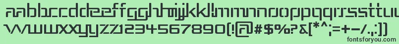 フォントREPUB3   – 緑の背景に黒い文字