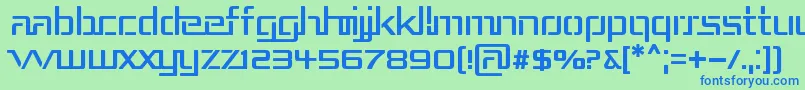 フォントREPUB3   – 青い文字は緑の背景です。