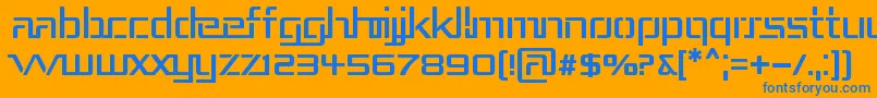 フォントREPUB3   – オレンジの背景に青い文字