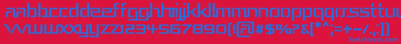 Czcionka REPUB3   – niebieskie czcionki na czerwonym tle