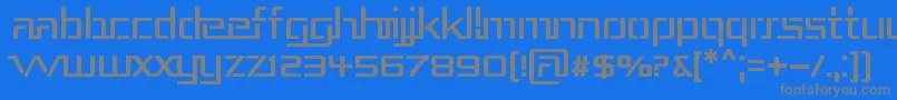 フォントREPUB3   – 青い背景に灰色の文字