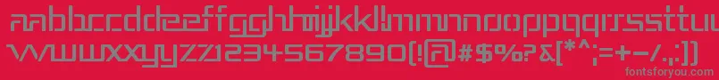 フォントREPUB3   – 赤い背景に灰色の文字