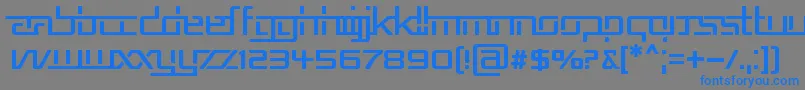 REPUB5 フォントについての詳細 フォントREPUB5 – 灰色の背景に青い文字