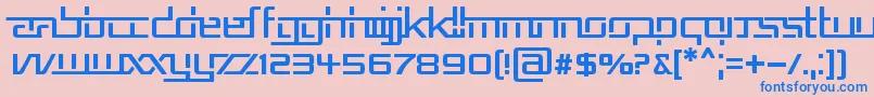 REPUB5   Font – Blue Fonts on Pink Background