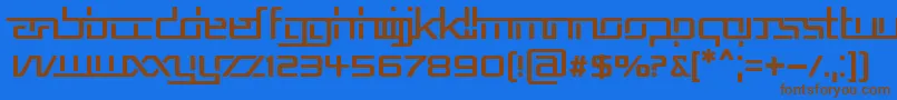 REPUB5   Font – Brown Fonts on Blue Background