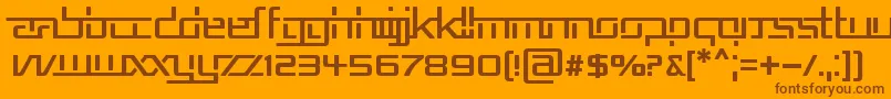 REPUB5   Font – Brown Fonts on Orange Background