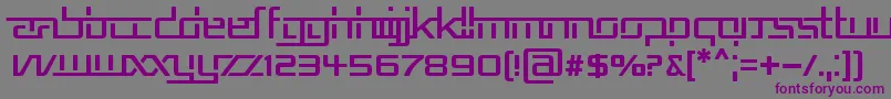 フォントREPUB5   – 紫色のフォント、灰色の背景