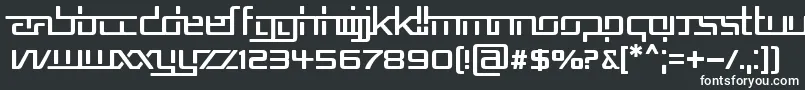 Шрифт REPUB5   – белые шрифты на чёрном фоне