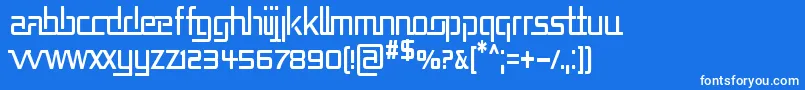 REPUCN   Font – White Fonts on Blue Background