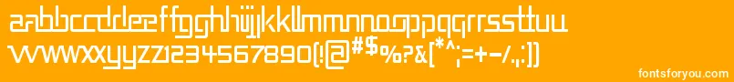 REPUCN   Font – White Fonts on Orange Background