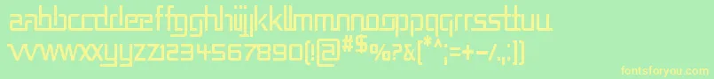 REPUCN   Font – Yellow Fonts on Green Background