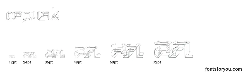 Tamaños de fuente REPUSK   (138528)