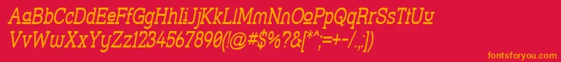 Strsluni Font – Orange Fonts on Red Background