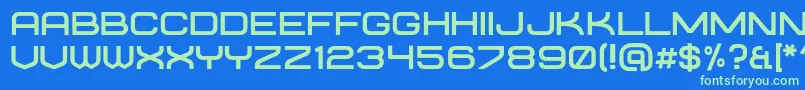 requesta regular Font – Green Fonts on Blue Background