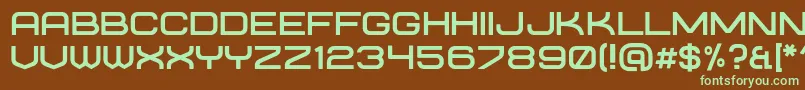 requesta regular Font – Green Fonts on Brown Background