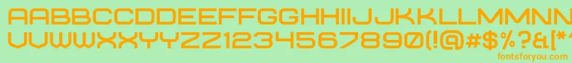 requesta regular Font – Orange Fonts on Green Background