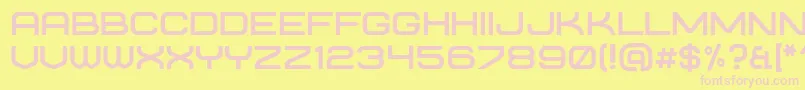 requesta regular Font – Pink Fonts on Yellow Background