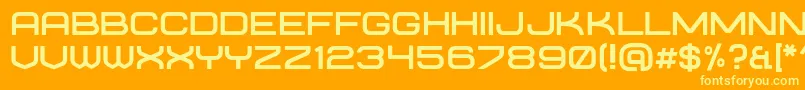 requesta regular Font – Yellow Fonts on Orange Background