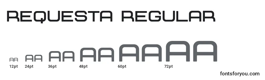 Requesta regular Font Sizes