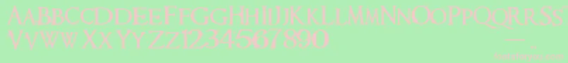 Requiem Font – Pink Fonts on Green Background