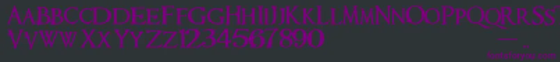 Requiem Font – Purple Fonts on Black Background