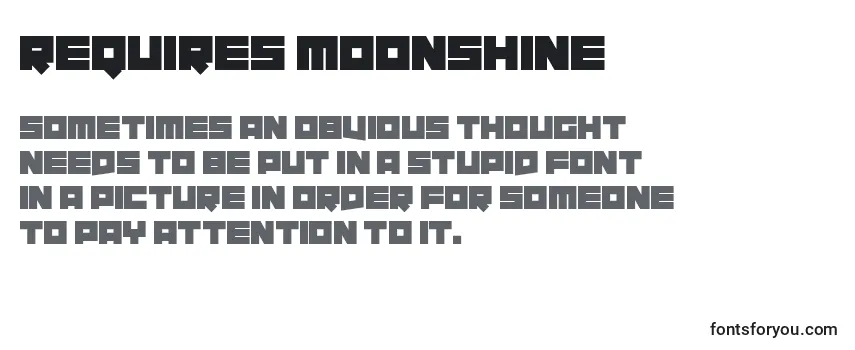 Шрифт Requires Moonshine