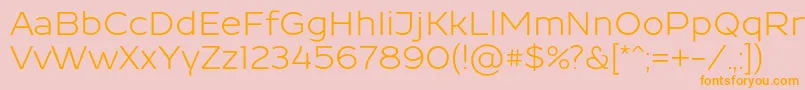 Resamitz 0048 Font – Orange Fonts on Pink Background