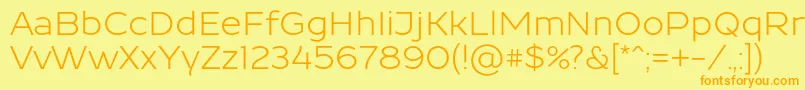 Resamitz 0048 Font – Orange Fonts on Yellow Background