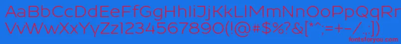 Resamitz 0048 Font – Red Fonts on Blue Background