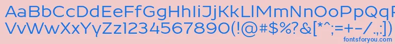 フォントResamitzBold 0048 – ピンクの背景に青い文字