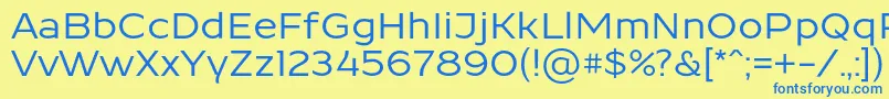 ResamitzBold 0048 Font – Blue Fonts on Yellow Background