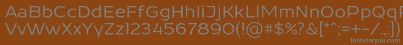 フォントResamitzBold 0048 – 茶色の背景に灰色の文字