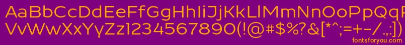 フォントResamitzBold 0048 – 紫色の背景にオレンジのフォント