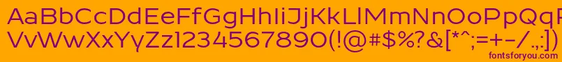 ResamitzBold 0048 Font – Purple Fonts on Orange Background