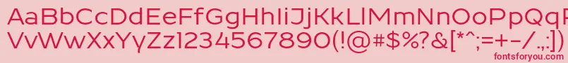 フォントResamitzBold 0048 – ピンクの背景に赤い文字