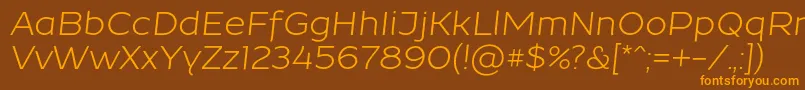 ResamitzItalic 0048 Font – Orange Fonts on Brown Background