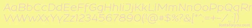 ResamitzItalic 0048 Font – Pink Fonts on Yellow Background