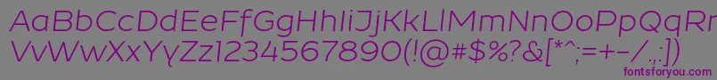 ResamitzItalic 0048 Font – Purple Fonts on Gray Background