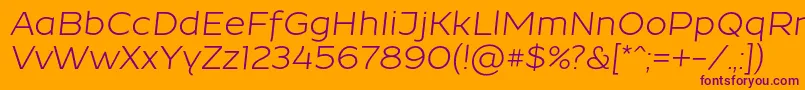 ResamitzItalic 0048 Font – Purple Fonts on Orange Background