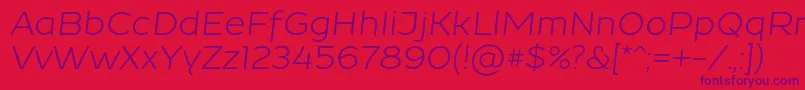 ResamitzItalic 0048 Font – Purple Fonts on Red Background