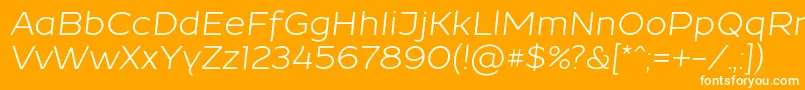 ResamitzItalic 0048 Font – White Fonts on Orange Background