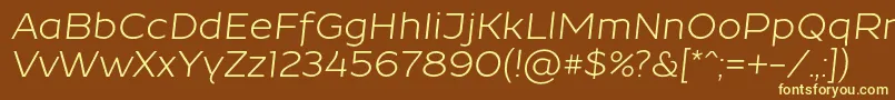 Шрифт ResamitzItalic 0048 – жёлтые шрифты на коричневом фоне